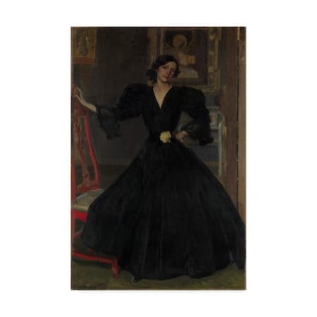Joaquin Sorolla Y Bastida 'Senora De Sorolla In Black' Canvas Art,12x19